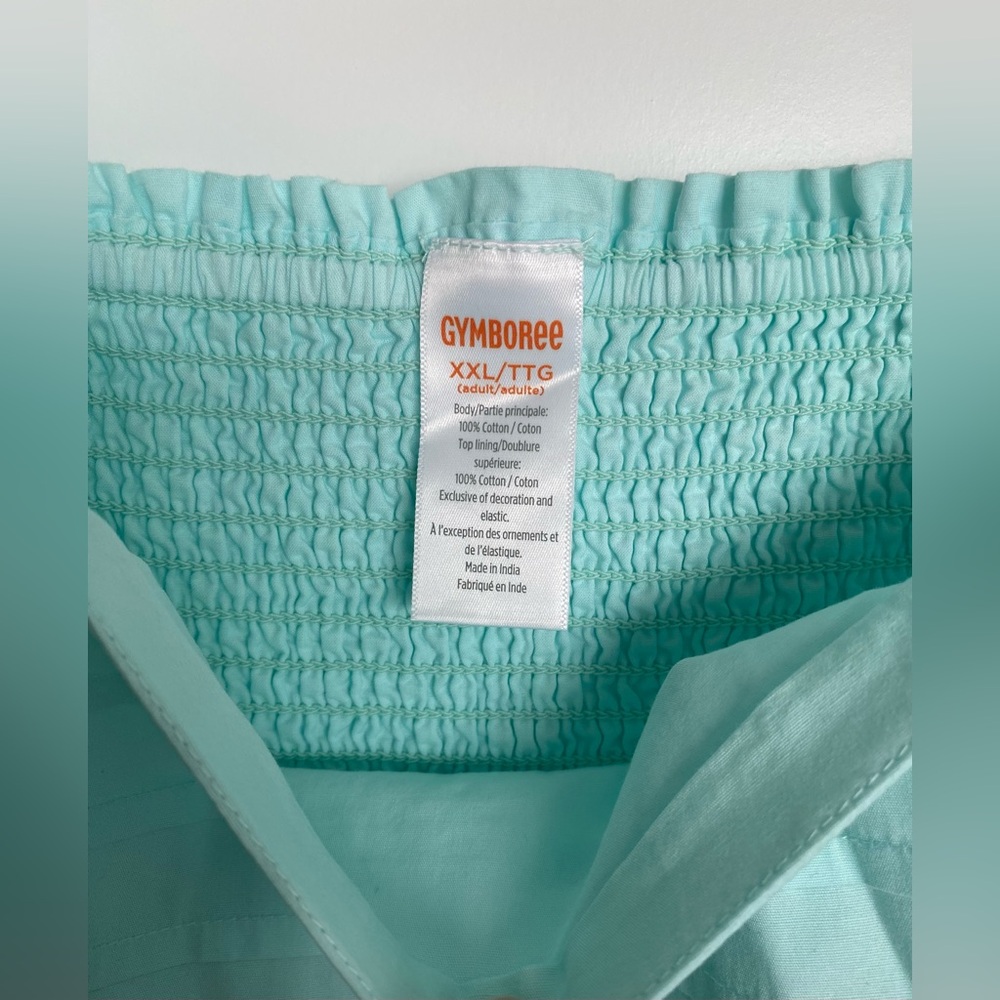 Women’s Mint Blue Square-Neck Dress with Eyelet Trim - Picture 6 of 10